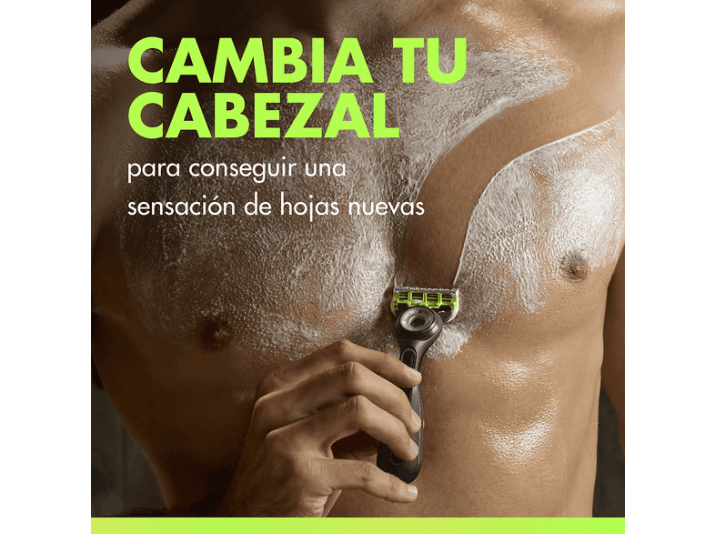 Recambio para maquinilla - Gillette Labs Body + Intimate, 2 hojas, Bandas lubricante, anti-irritación y anti vellos enquistados, 8 cabezales