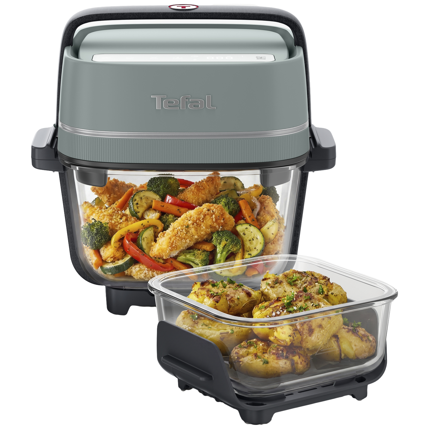 Tefal Crisp&go Fb7014 - Heteluchtfriteuse Blauw 38 L 1850 W Aantal Frituurmanden: 2