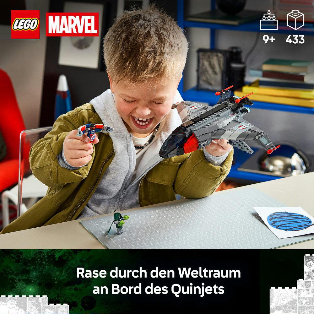 LEGO Super Heroes 76347 Avengers: Doomsday Quinjet Bausatz, Mehrfarbig