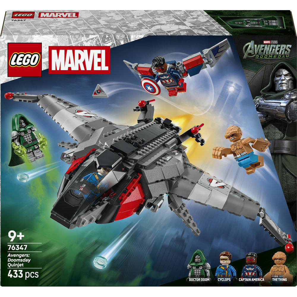 LEGO Super Heroes 76347 Avengers: Doomsday Quinjet Bausatz, Mehrfarbig