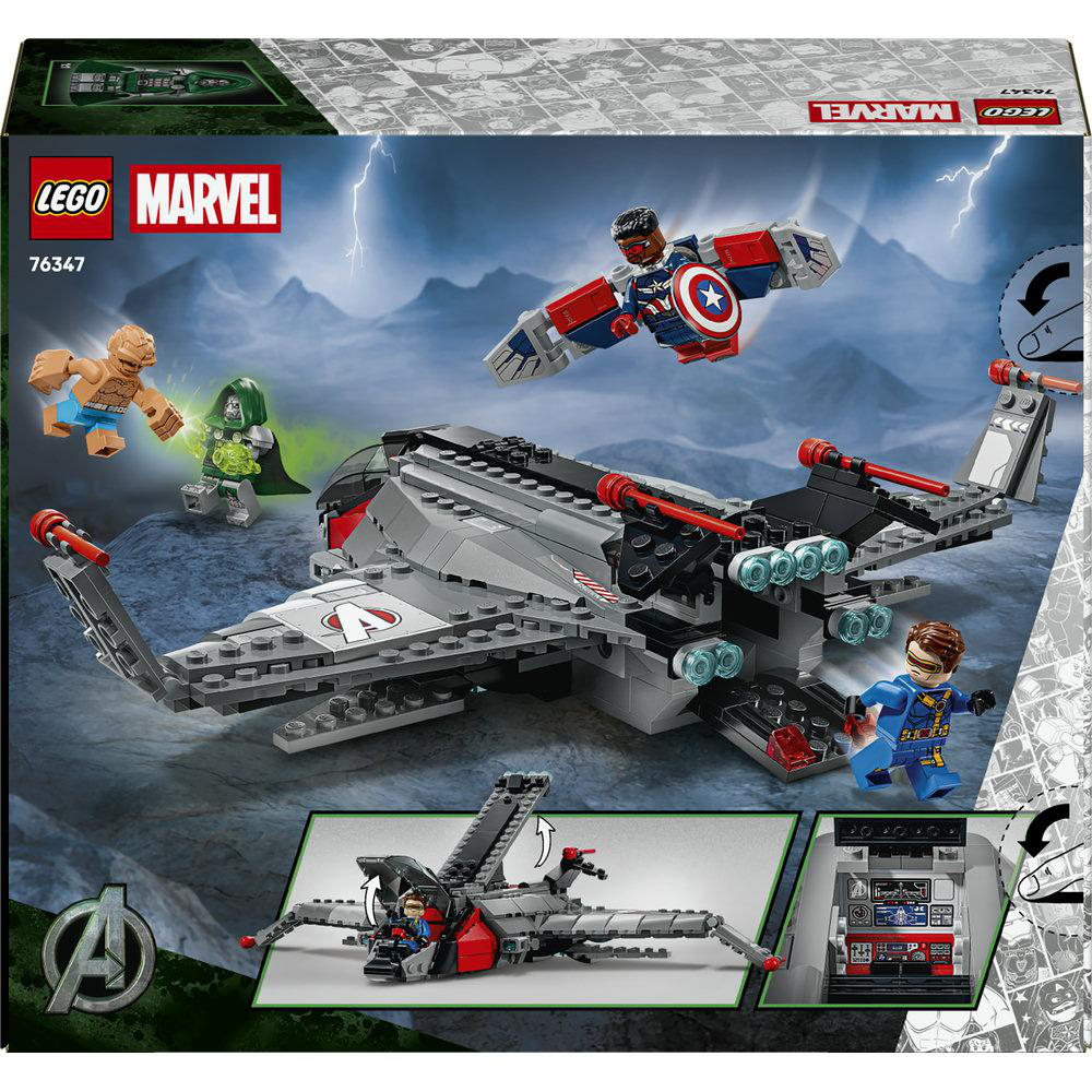 LEGO Super Heroes 76347 Avengers: Doomsday Quinjet Bausatz, Mehrfarbig