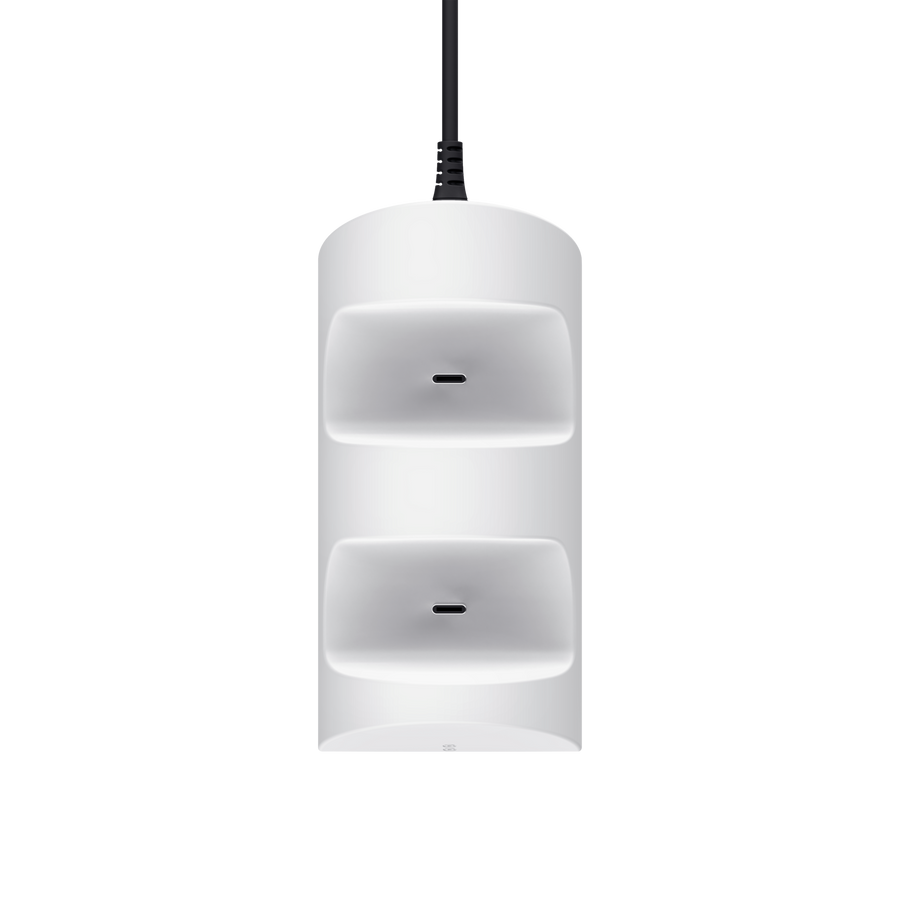 Base de carga - Trust GXT 254, Compatible con PS5, Para 2 mandos, Blanco