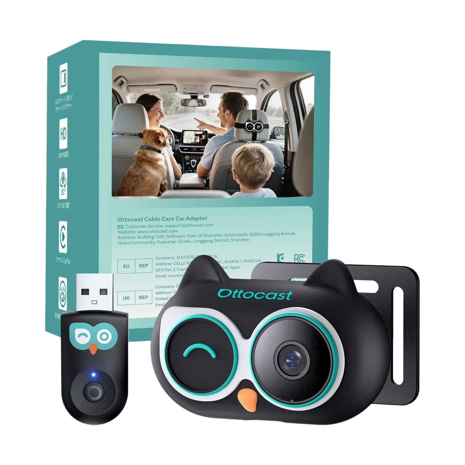 ADATTATORE WIRELESS Ottocast CABIN CARE WIRELESS CARPLAY ADAPTER