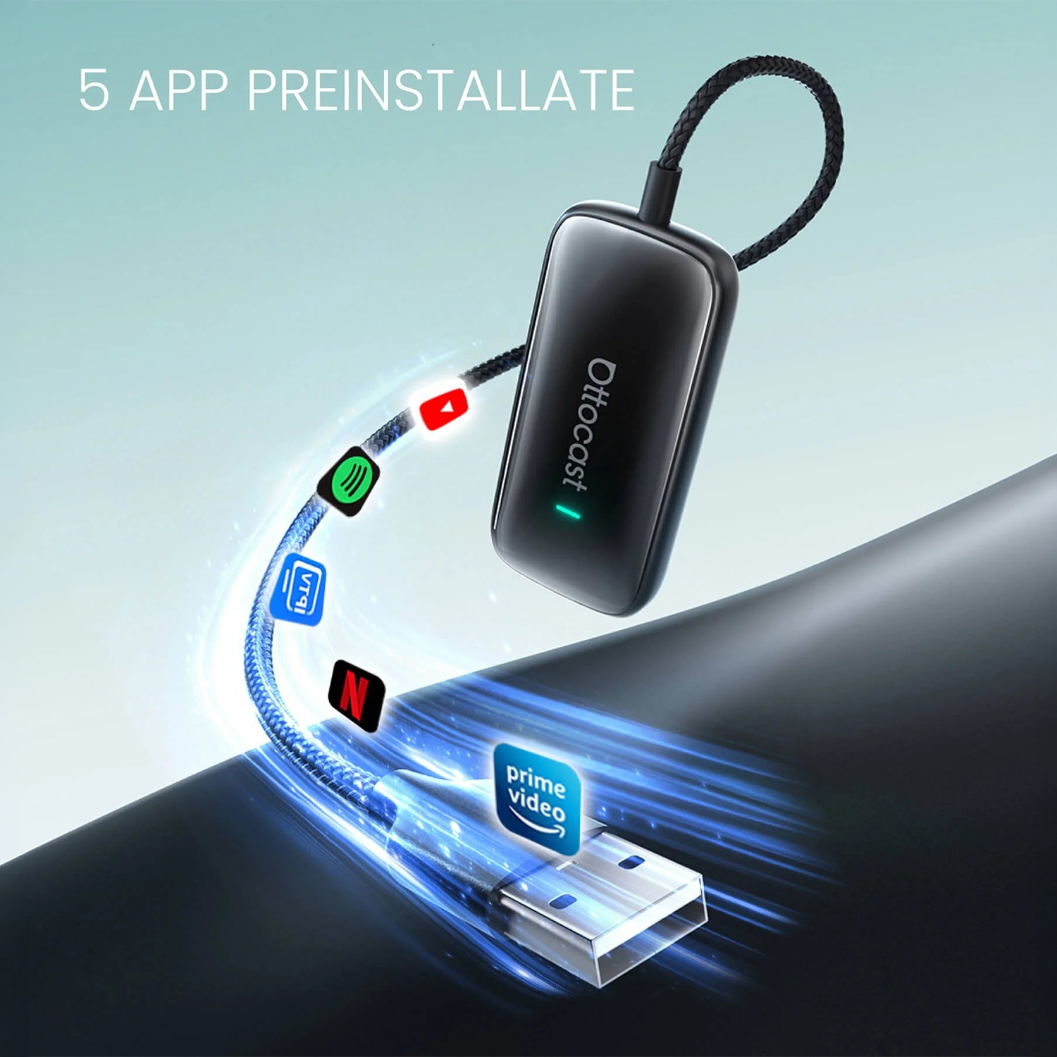 ADATTATORE WIRELESS Ottocast PLAY2VIDEO ULTRA WIRELESS CARPLAY