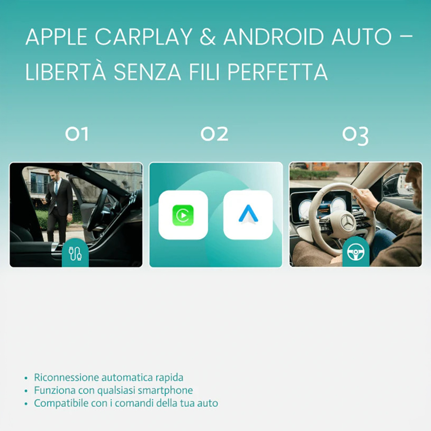 ADATTATORE WIRELESS Ottocast PLAY2VIDEO ULTRA WIRELESS CARPLAY