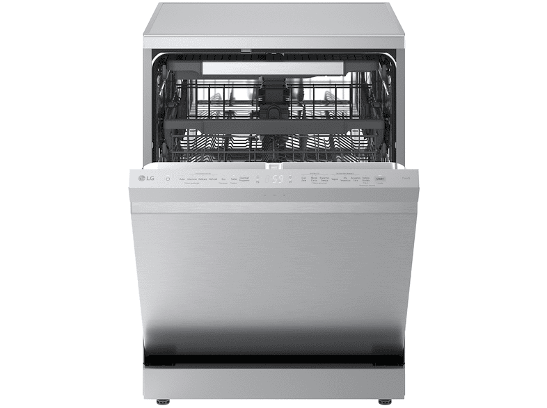 LAVASTOVIGLIE Libera installazione (FS) LG DF375HVS, Programmi 10, Dimensioni: L 60 cm, A P 85 Rumorosità 43 dB(A), Consumo di acqua 9,5 l, Premium Silver, Classe