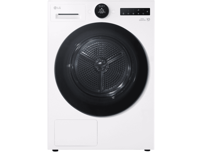 ASCIUGATRICE LG RHX7009TLB A pompa di calore, 9 kg, profondità 66 cm, 62 dB(A), DUAL Inverter Serie X7, Motore Direct Drive, Wi-Fi, Allergy Care, Bianco, Classe B
