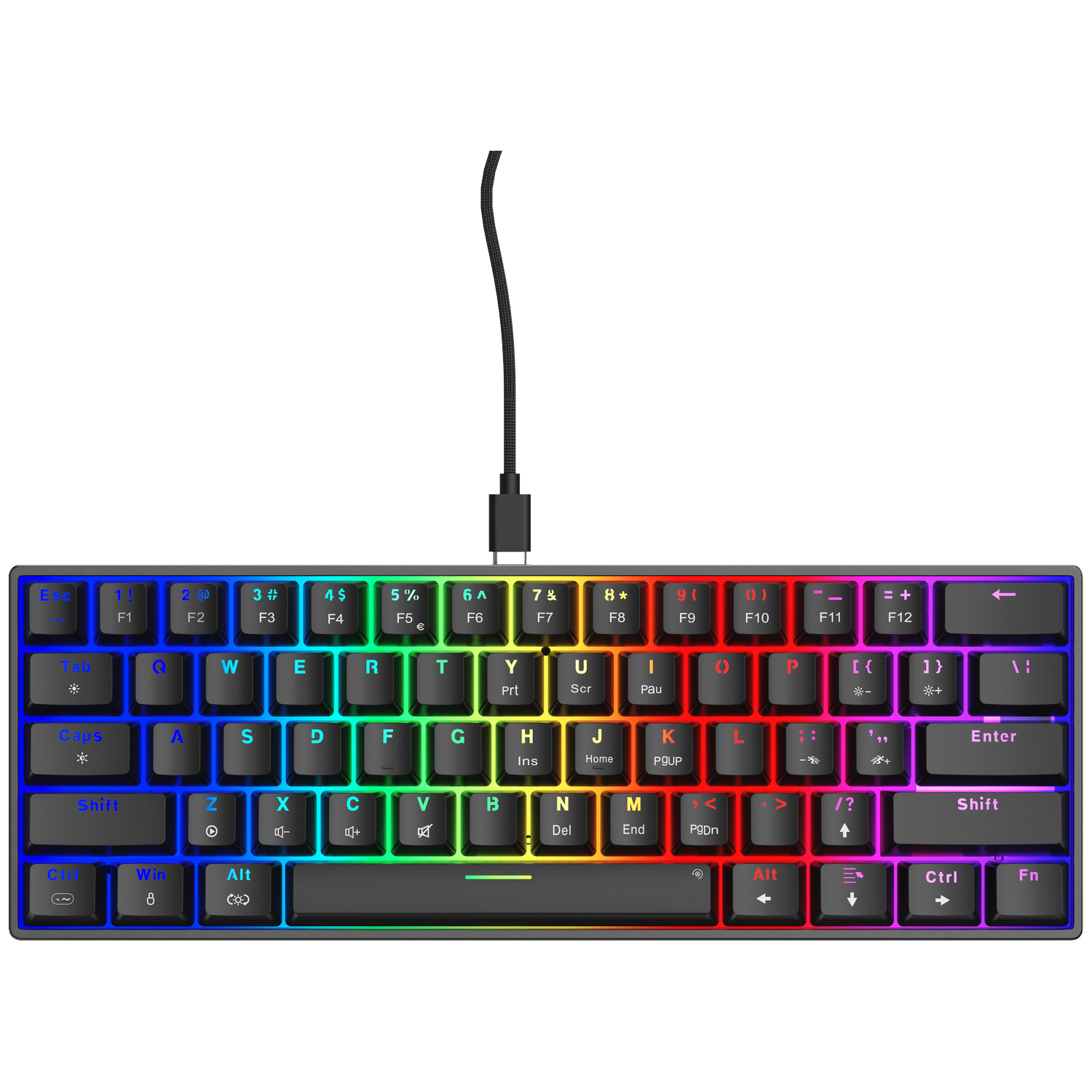 Qware Gaming Keyboard Baltimore Bedraad Mechanisch Gamingtoetsenbord Qwerty Zwart