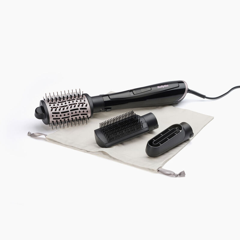 Moldeador - BaByliss AS128E, Tecnología iónica, 2 Niveles de temperatura, 1000 W, Negro/Rosa