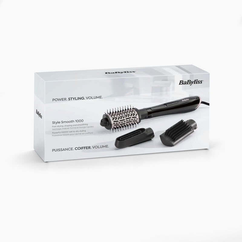 Moldeador - BaByliss AS128E, Tecnología iónica, 2 Niveles de temperatura, 1000 W, Negro/Rosa