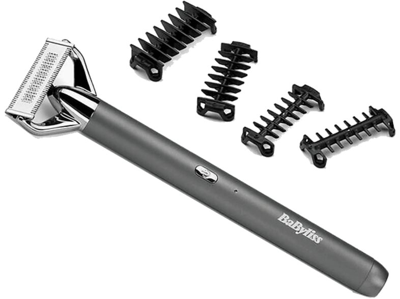 Afeitadora corporal - Babyliss OT996E, 45 min Autonomía, IPX7, Uso en seco y húmedo, 4 peines guía, Plata
