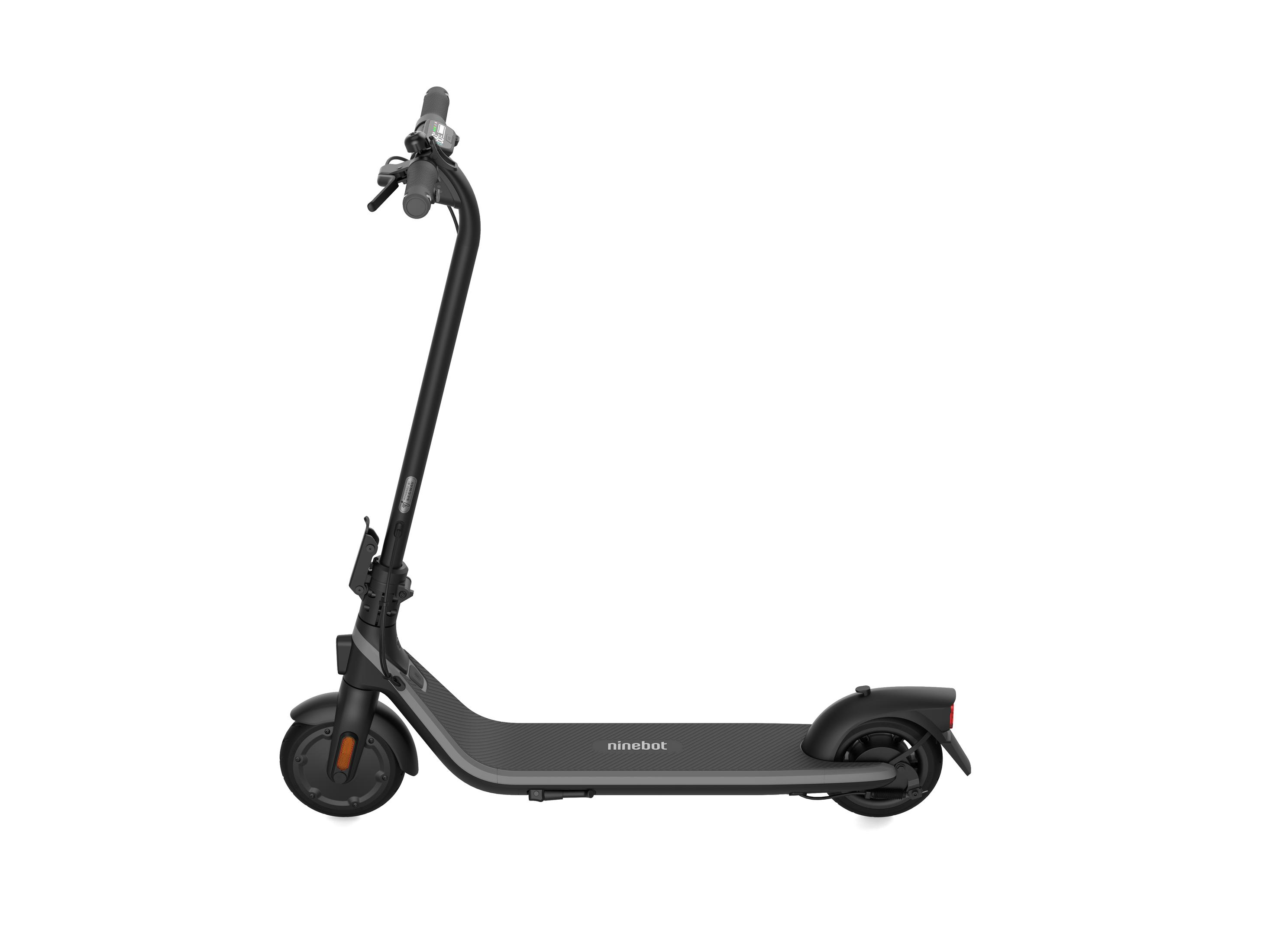 Patinete eléctrico - Segway E2 D, Tipo 1 / VPL, Potencia nominal 250 W, Hasta 90 kg, 6100 mAh, Velocidad máx. 20 km/h, Negro