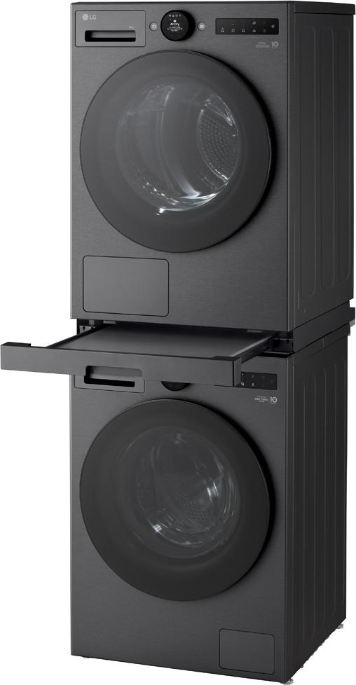 LG ELECTRONICS LG DK2B Zwischenbaurahmen für Waschmaschinen und Trockner, Schwarz