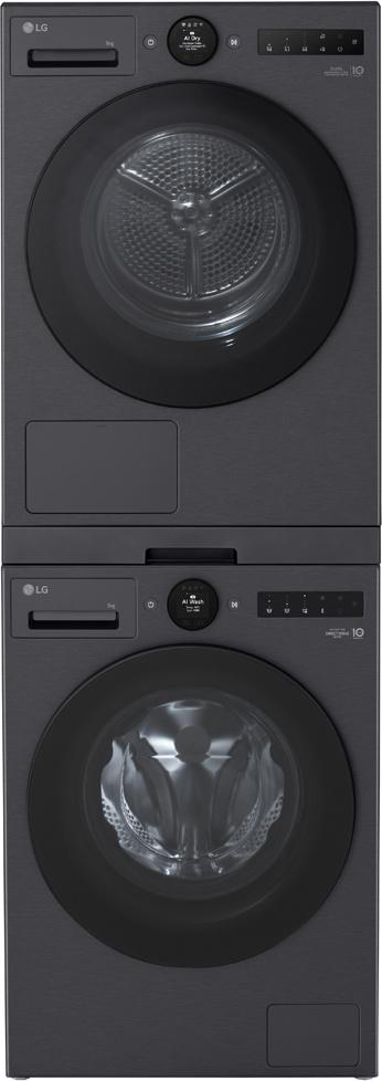 LG ELECTRONICS LG DK2B Zwischenbaurahmen für Waschmaschinen und Trockner, Schwarz