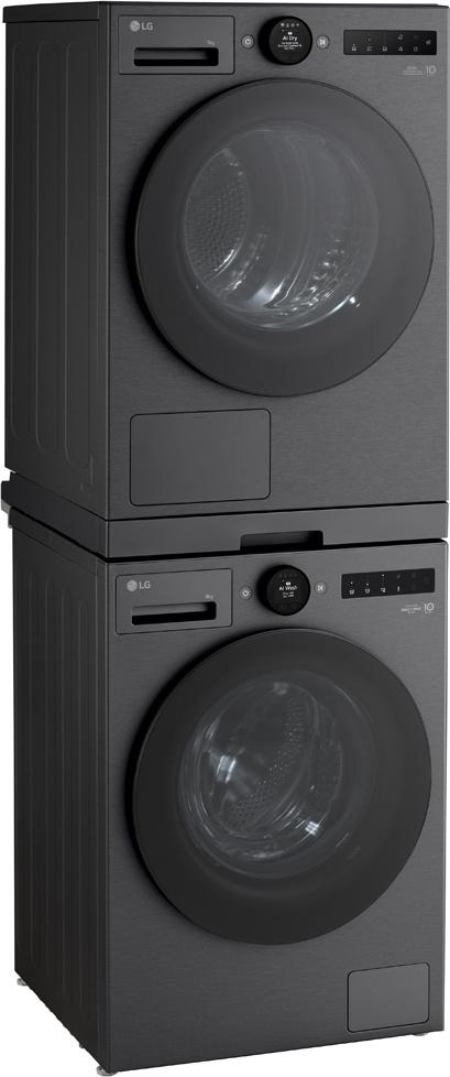 LG ELECTRONICS LG DK2B Zwischenbaurahmen für Waschmaschinen und Trockner, Schwarz
