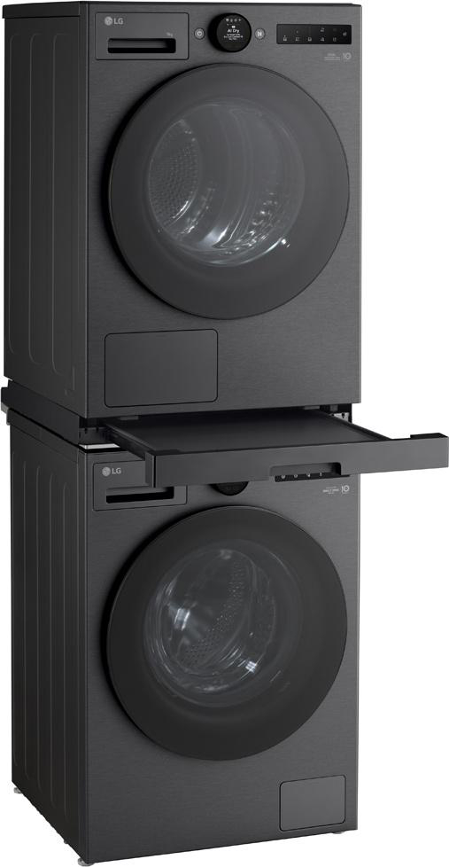 LG ELECTRONICS LG DK2B Zwischenbaurahmen für Waschmaschinen und Trockner, Schwarz