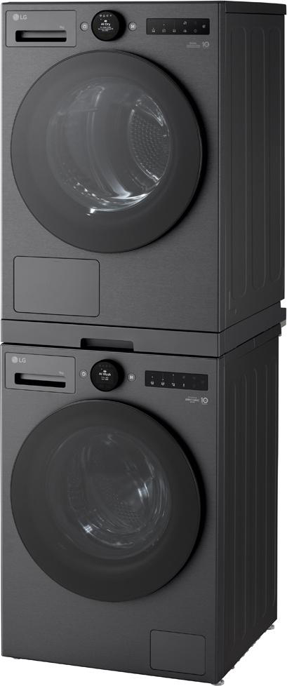 LG ELECTRONICS LG DK2B Zwischenbaurahmen für Waschmaschinen und Trockner, Schwarz