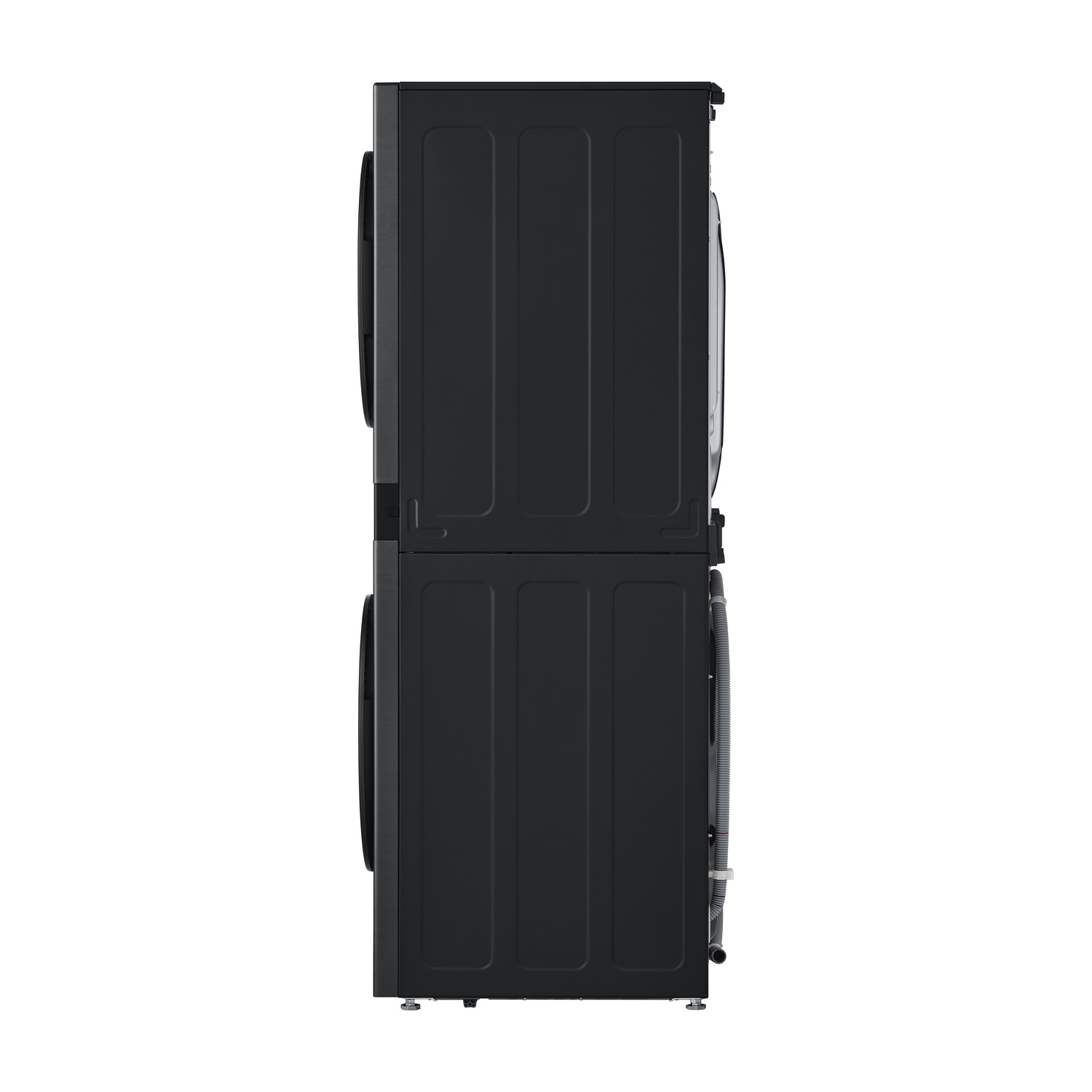 LG WashTower WT1210BBF LAVASCIUGA, Caricamento frontale, capacità lavaggio 12 kg, capacità asciugatura 10 kg, 10 programmi, Profondità 66 cm, Giri 1400 rpm, Platinum Black, Classe A