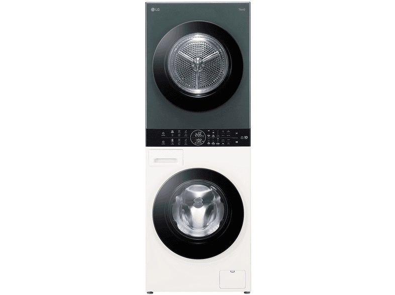 LG WashTower WT1210EGF LAVASCIUGA, Caricamento frontale, capacità lavaggio 12 kg, asciugatura 10 programmi, Profondità 66 cm, Giri 1400 rpm, Beige Green, Classe A