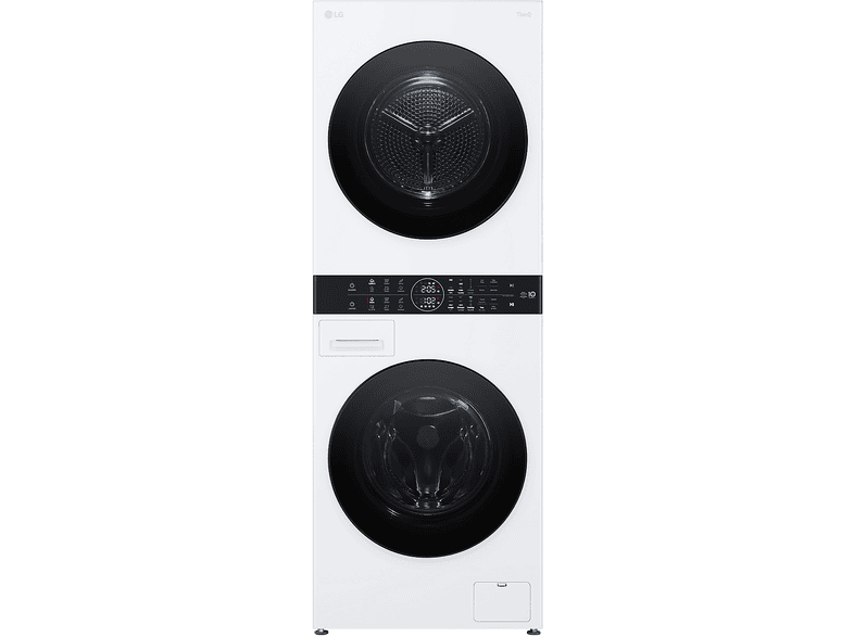 LG WashTower WT1210WWF LAVASCIUGA, Caricamento frontale, capacità lavaggio 12 kg, asciugatura 10 programmi, Profondità 66 cm, Giri 1400 rpm, White, Classe A