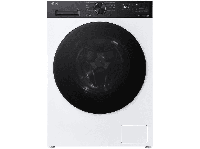 LG F4NX5013TKB LAVATRICE, Caricamento frontale, 13 kg, 23 programmi, Profondità 61,5 cm, Giri 1400 rpm, livello rumorosità centrifuga 71 dB(A), Classe A