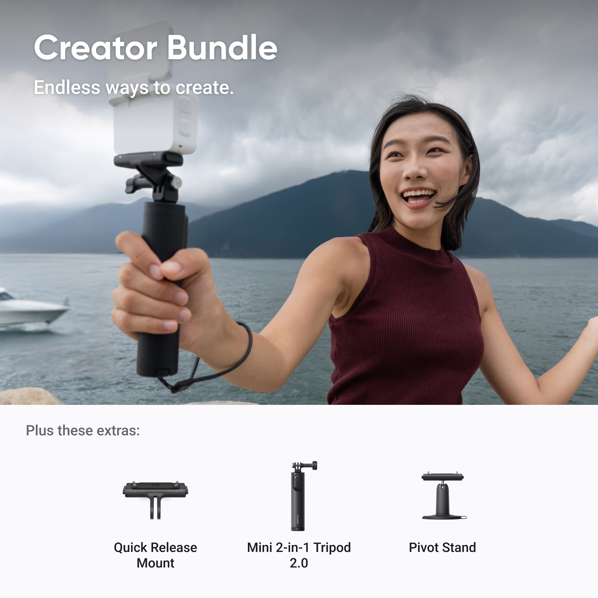 INSTA360 GO Ultra Creator Bundle Mini-Cam  inkl. Fernbedienung