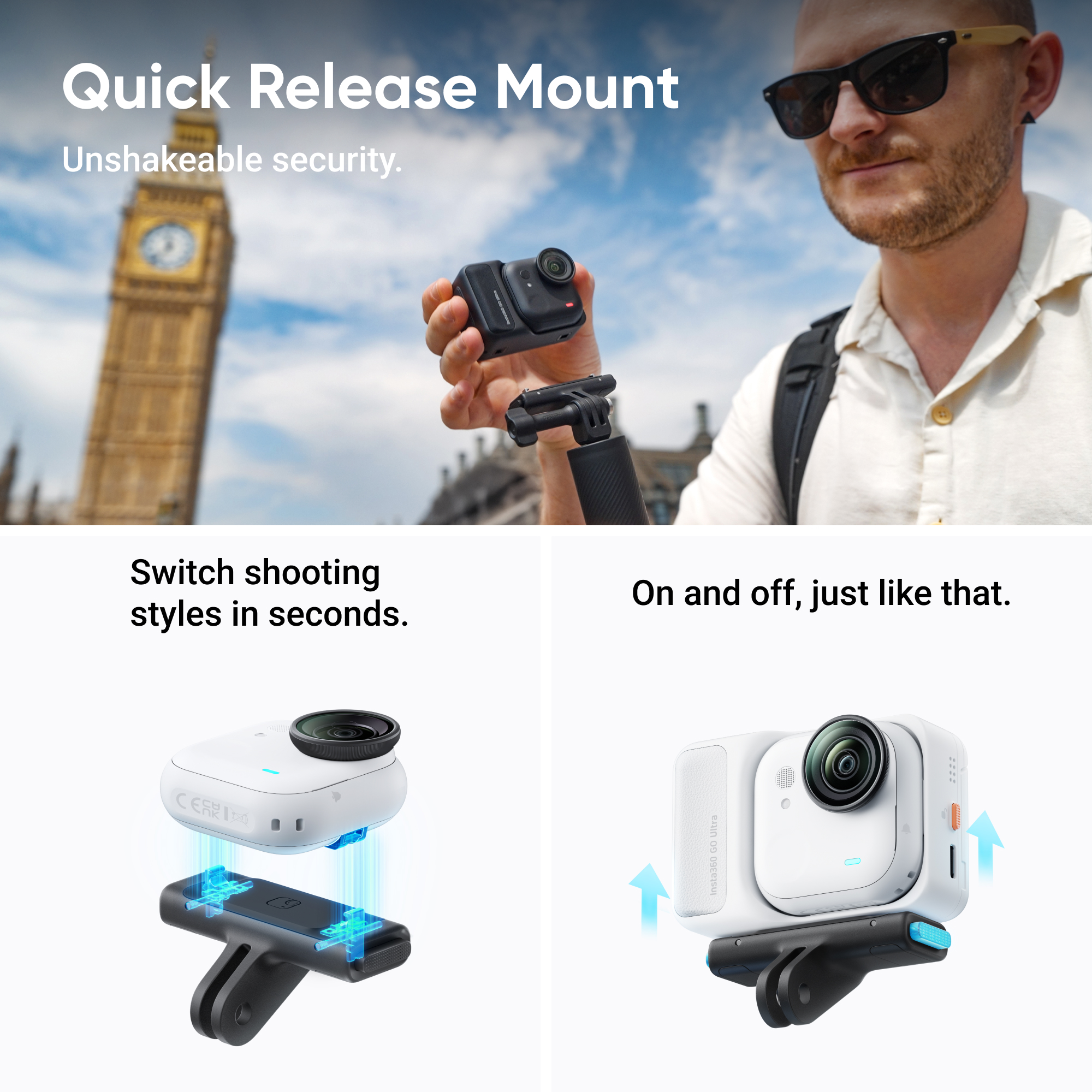 INSTA360 GO Ultra Creator Bundle Mini-Cam  inkl. Fernbedienung