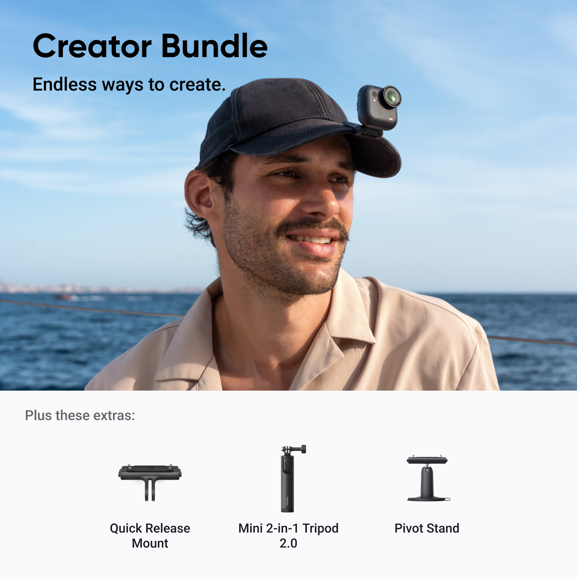INSTA360 GO Ultra Creator Bundle Mini-Cam  inkl. Fernbedienung