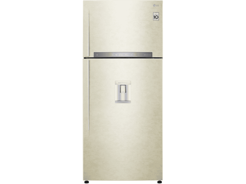 FRIGORIFERO DOPPIA PORTA LG GTF744SEPED, Capacità netta totale 509 l, Rumorosità: 43 dB(A), LAN wireless, Dispenser acqua, 3 ripiani, Dimensioni: L 780 cm A 180 P 730 cm, Beige, Classe E