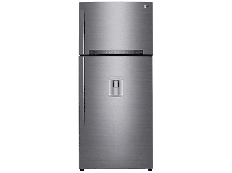 FRIGORIFERO DOPPIA PORTA LG GTF744PZPED, Capacità netta totale 509 l, Rumorosità: 43 dB(A), LAN wireless, Dispenser acqua, 3 ripiani, Dimensioni: L 780 cm A 180 P 730 cm, Platinum Silver, Classe E