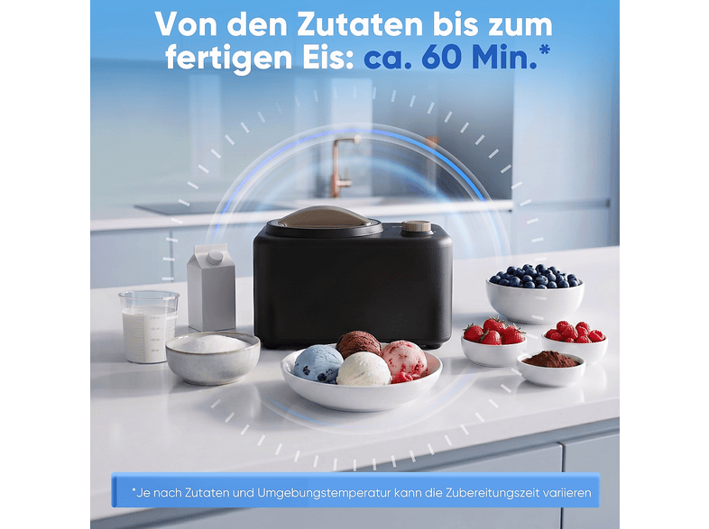 Clatronic ICM 3846 Eismaschine (100 Watt, 1 l, Schwarz) — Foto 4 von 5
