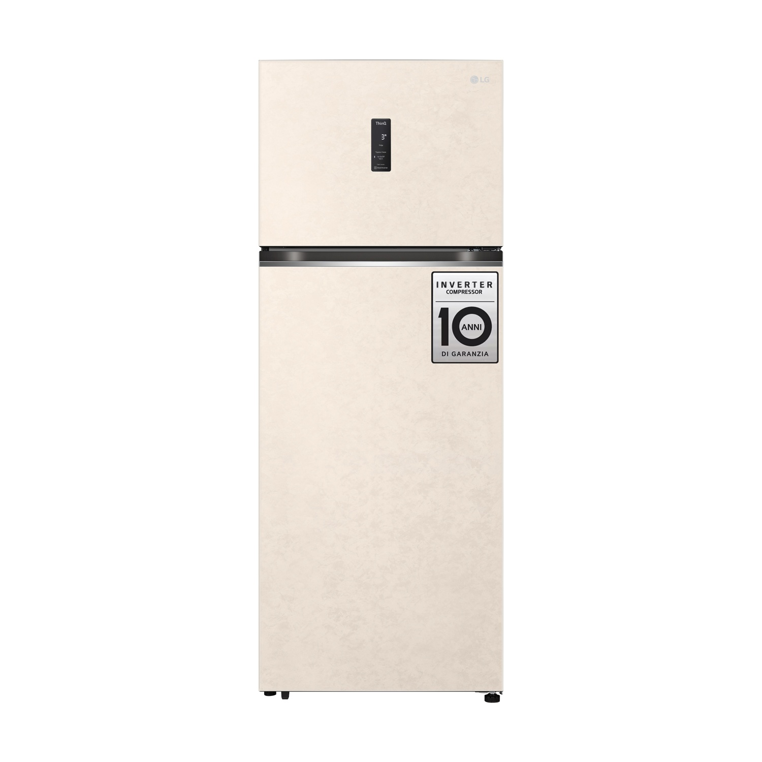 FRIGORIFERO DOPPIA PORTA LG GTBV44SEBKD, Capacità netta totale 461 l, Rumorosità: 35 dB(A), LAN wireless, 3 ripiani, Dimensioni: L 70 cm A 184,5 cm P 72,5 cm, Beige, Classe E