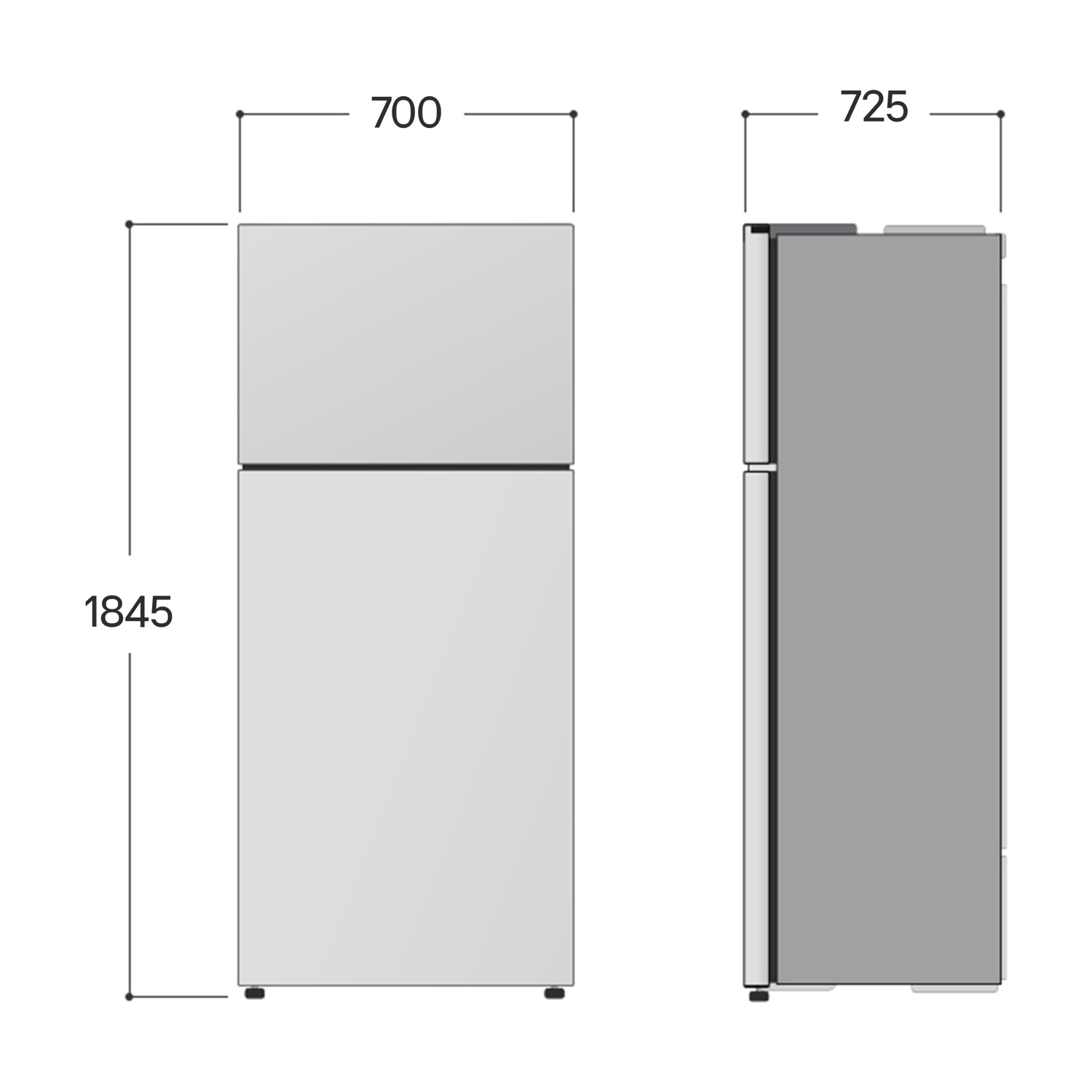 FRIGORIFERO DOPPIA PORTA LG GTBV44SEBKD, Capacità netta totale 461 l, Rumorosità: 35 dB(A), LAN wireless, 3 ripiani, Dimensioni: L 70 cm A 184,5 cm P 72,5 cm, Beige, Classe E