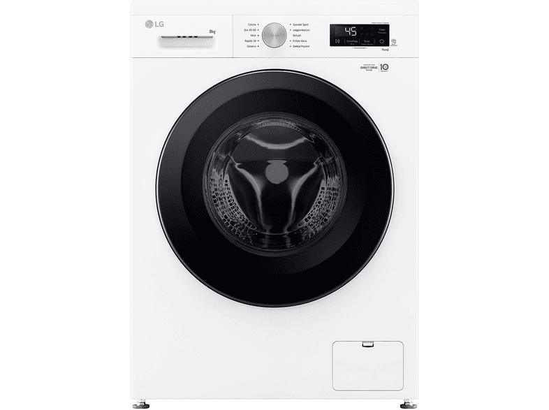 LG F4NX1008NWK Serie X1 LAVATRICE, Caricamento frontale, 8 kg, 10 programmi, Profondità 55 cm, Giri 1400 rpm, ivory White, livello rumorosità centrifuga 75 dB(A), Classe A