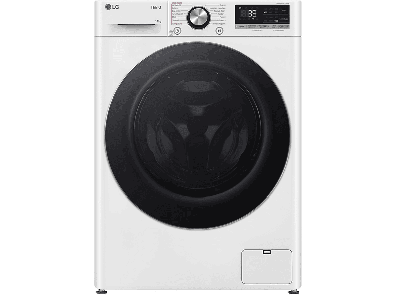 LG AI DD F4R7011TSWC LAVATRICE, Caricamento frontale, 11 kg, 13 programmi, Profondità 56,5 cm, Giri 1400 rpm, Bianca, livello rumorosità centrifuga 71 dB(A), Classe A