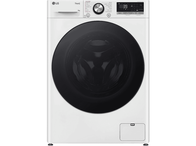 LG AI DD F4R7009TSWB LAVATRICE, Caricamento frontale, 9 kg, 14 programmi, Profondità 56,5 cm, Giri 1400 rpm, Bianca, livello rumorosità centrifuga 71 dB(A), Classe A
