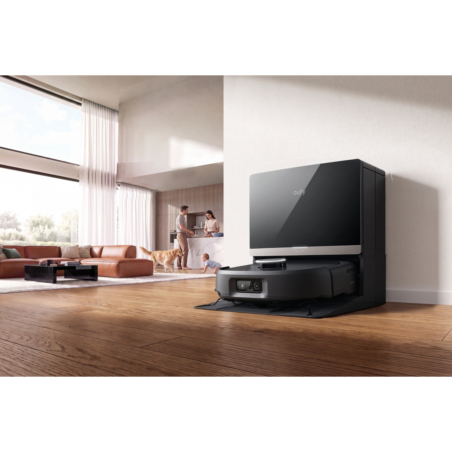 EUFY Omni E35 - Robot aspirateur - Avec fonction lavage - 35 000 Pa - Noir - Robot aspirateur - Avec Fonction serpillère - 35000 Pa - Noir
