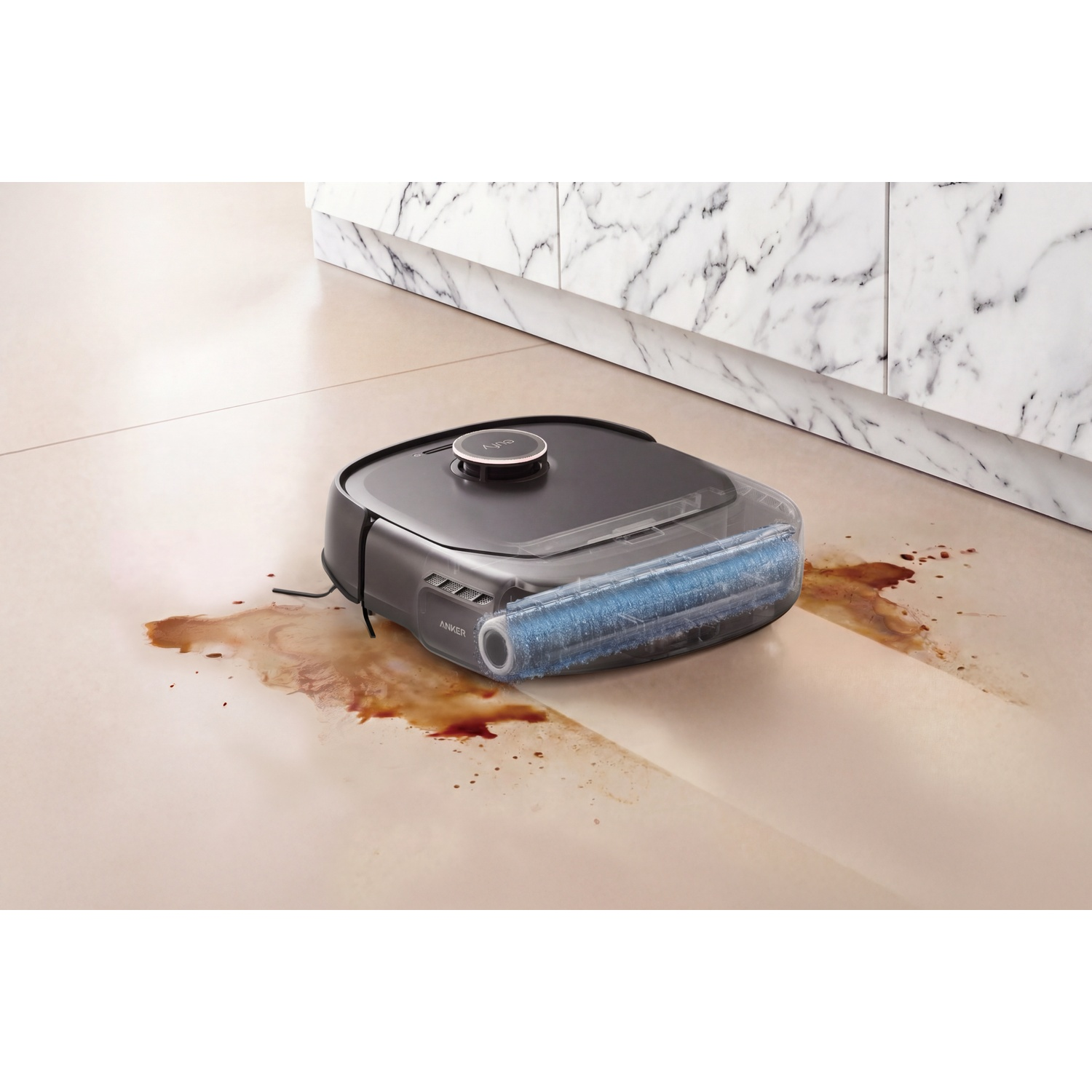 EUFY Omni E35 - Robot aspirateur - Avec fonction lavage - 35 000 Pa - Noir - Robot aspirateur - Avec Fonction serpillère - 35000 Pa - Noir