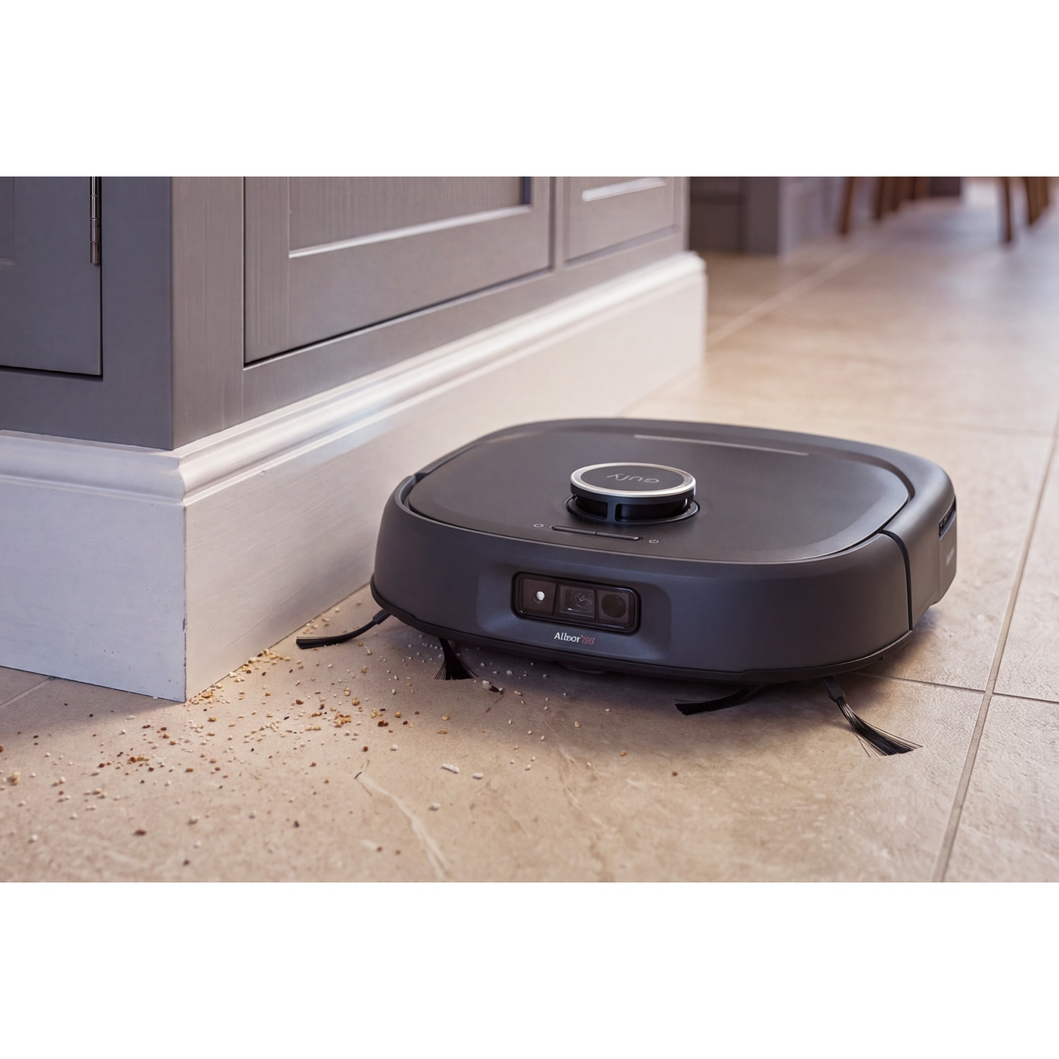 EUFY Omni E35 - Robot aspirateur - Avec fonction lavage - 35 000 Pa - Noir - Robot aspirateur - Avec Fonction serpillère - 35000 Pa - Noir