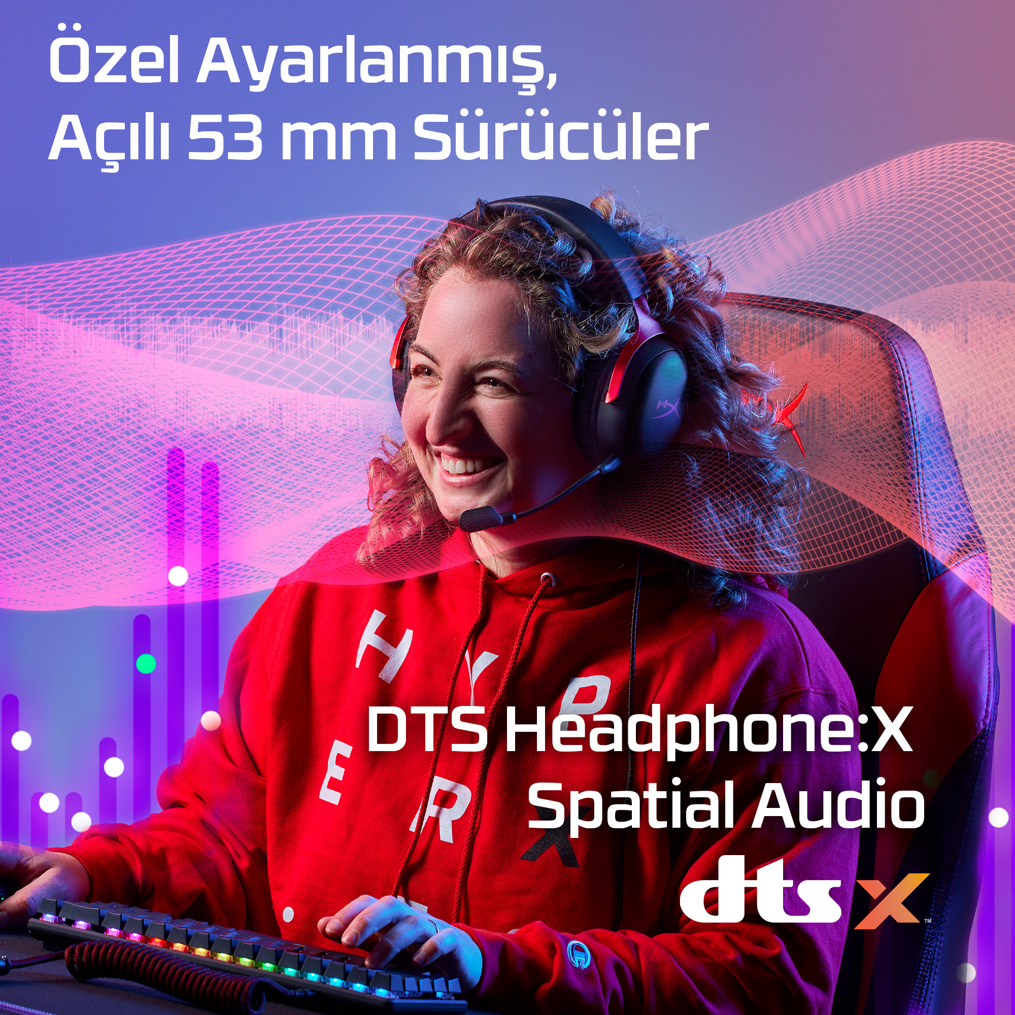 HYPERX Cloud III Red Headset 727A9AA Kablolu Kulak Üstü Kulaklık Siyah Kırmızı