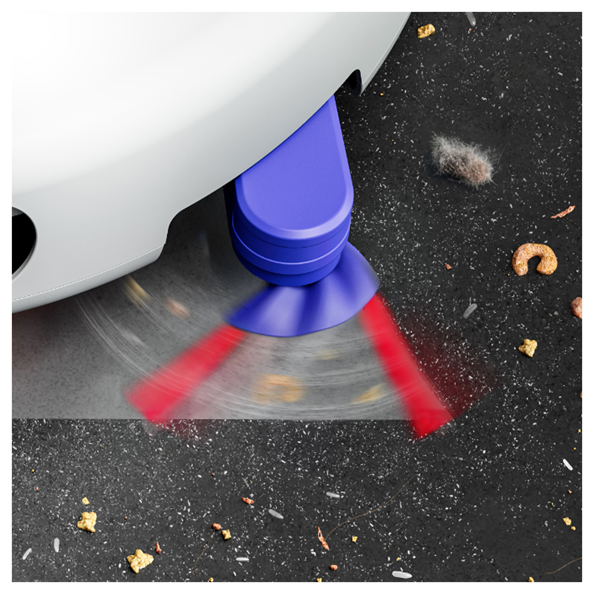 Robot aspirador - Dyson R2 Nurovi™ Wash+Dry, Aspira y friega, Autoajuste de Potencia, Modo Silencioso, Cepillo Antienredos, Alcanza bordes y esquinas