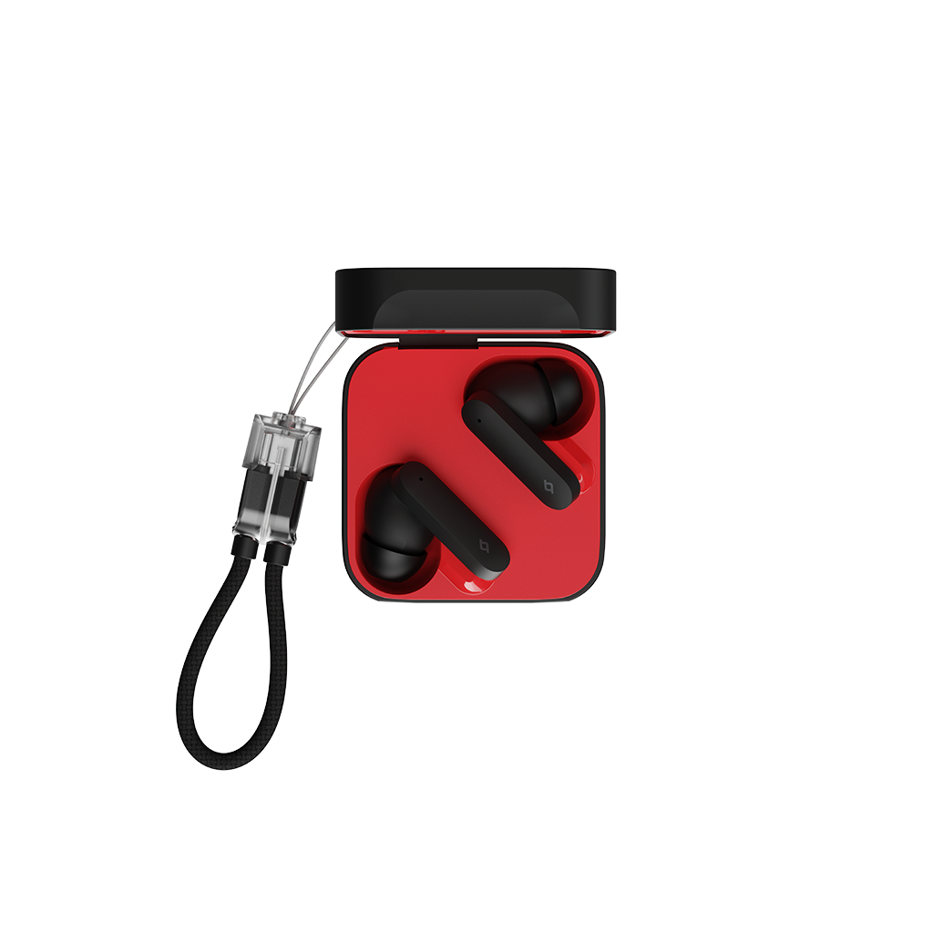 TTEC AirBeat Pro Max Square ANC TWS Bluetooth Kulak İçi Kulaklık Siyah Kırmızı 2KM181SK