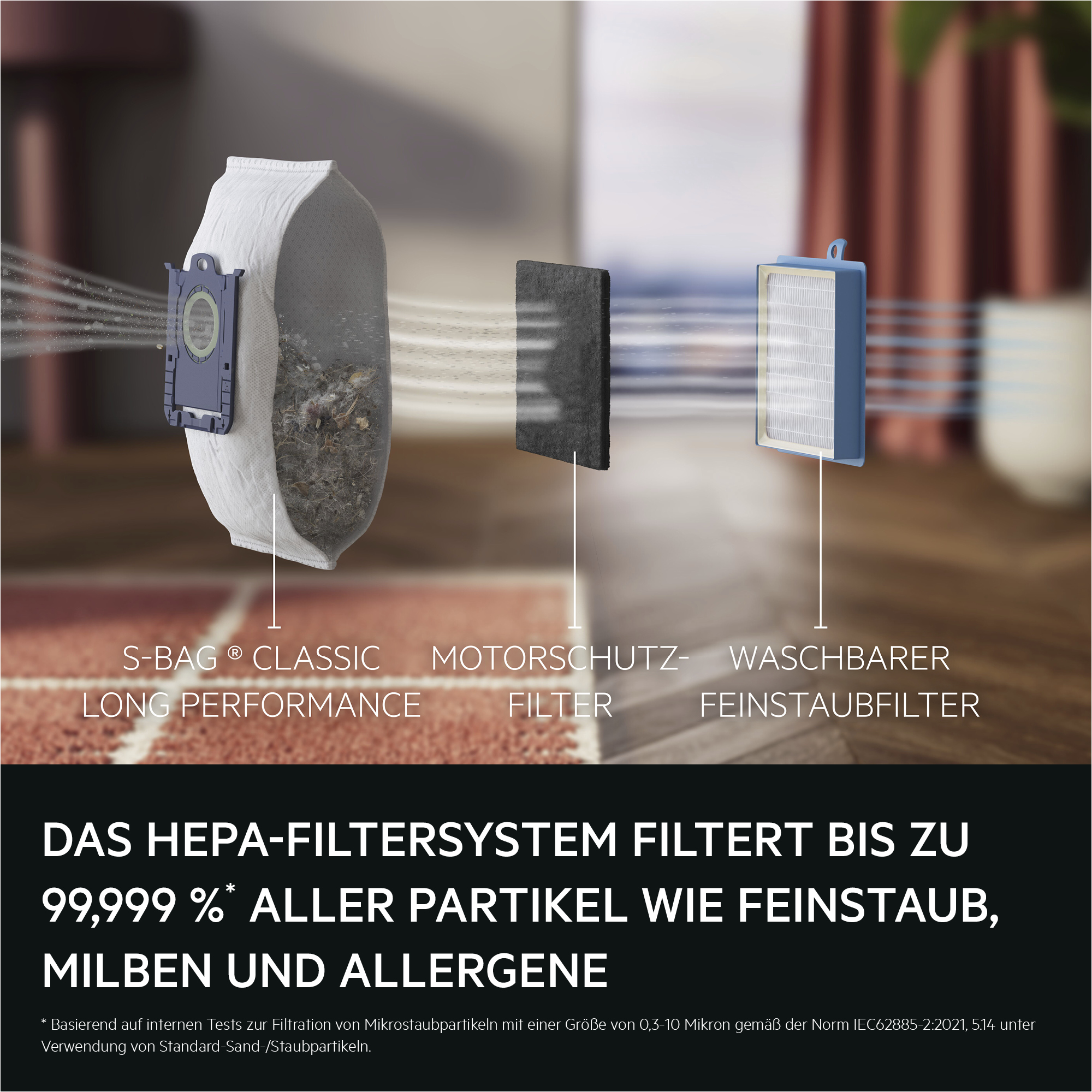 AEG AB71H3SW Hygienic 6000 Staubsauger mit Beutel (73 dB(A), maximale Leistung: 750 Watt, Shell White)