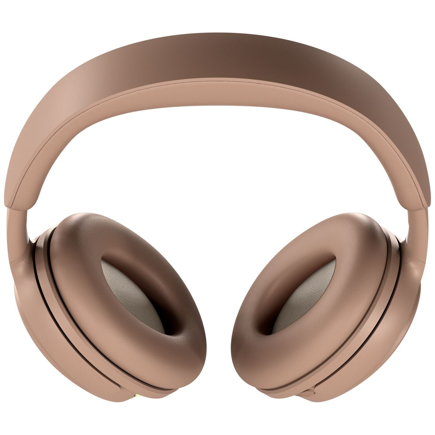 Brown over-ear headphones with cushioned ear cups against a white background.