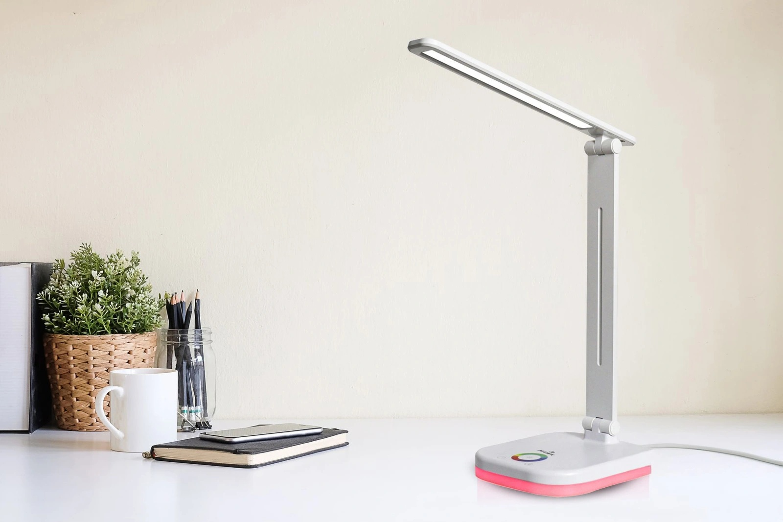 Lampka biurkowa HAWK HWDL001WH Biały
