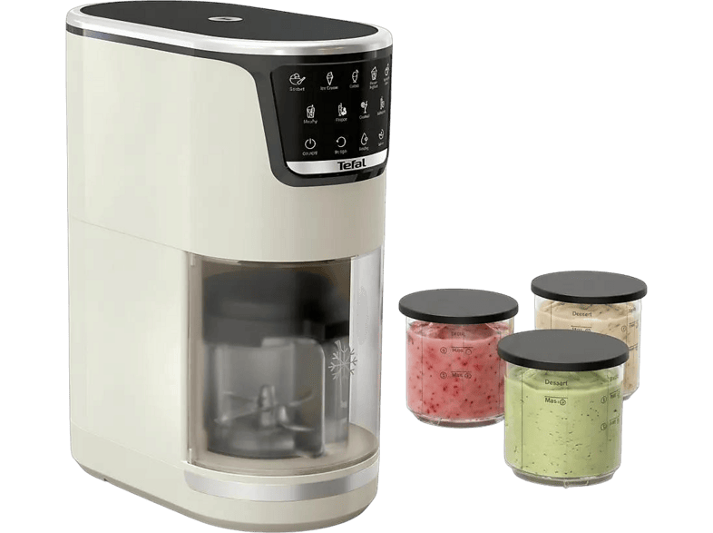 Tefal IG602A Dolci Eismaschine (600 Watt, 1,4 l, Creme)