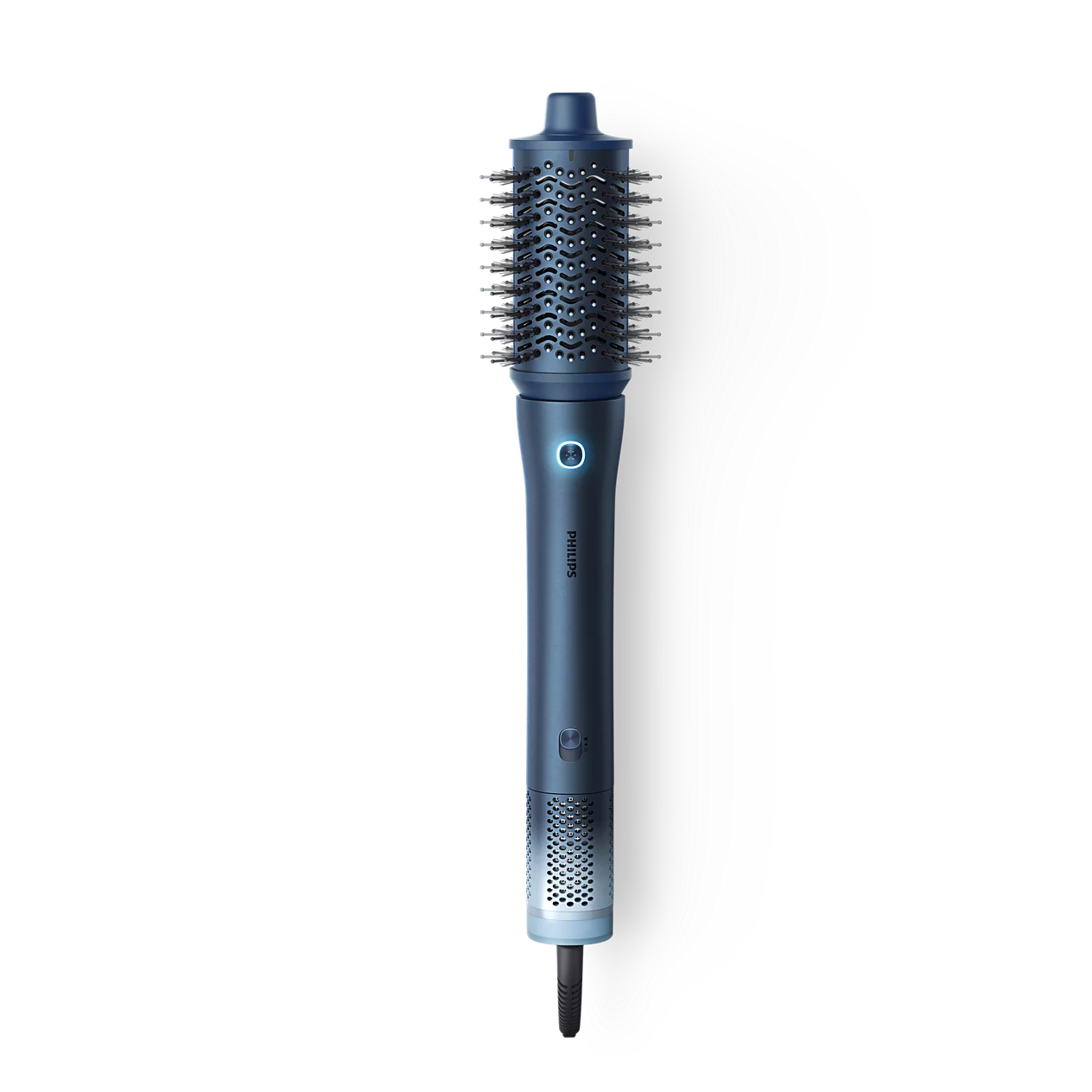 Moldeador - Philips Aqua Edition 9000 BHA956/00, Aqua SenseIQ, alta velocidad, 4 accesorios para secar, alisar, dar volumen y rizar, azul oscuro