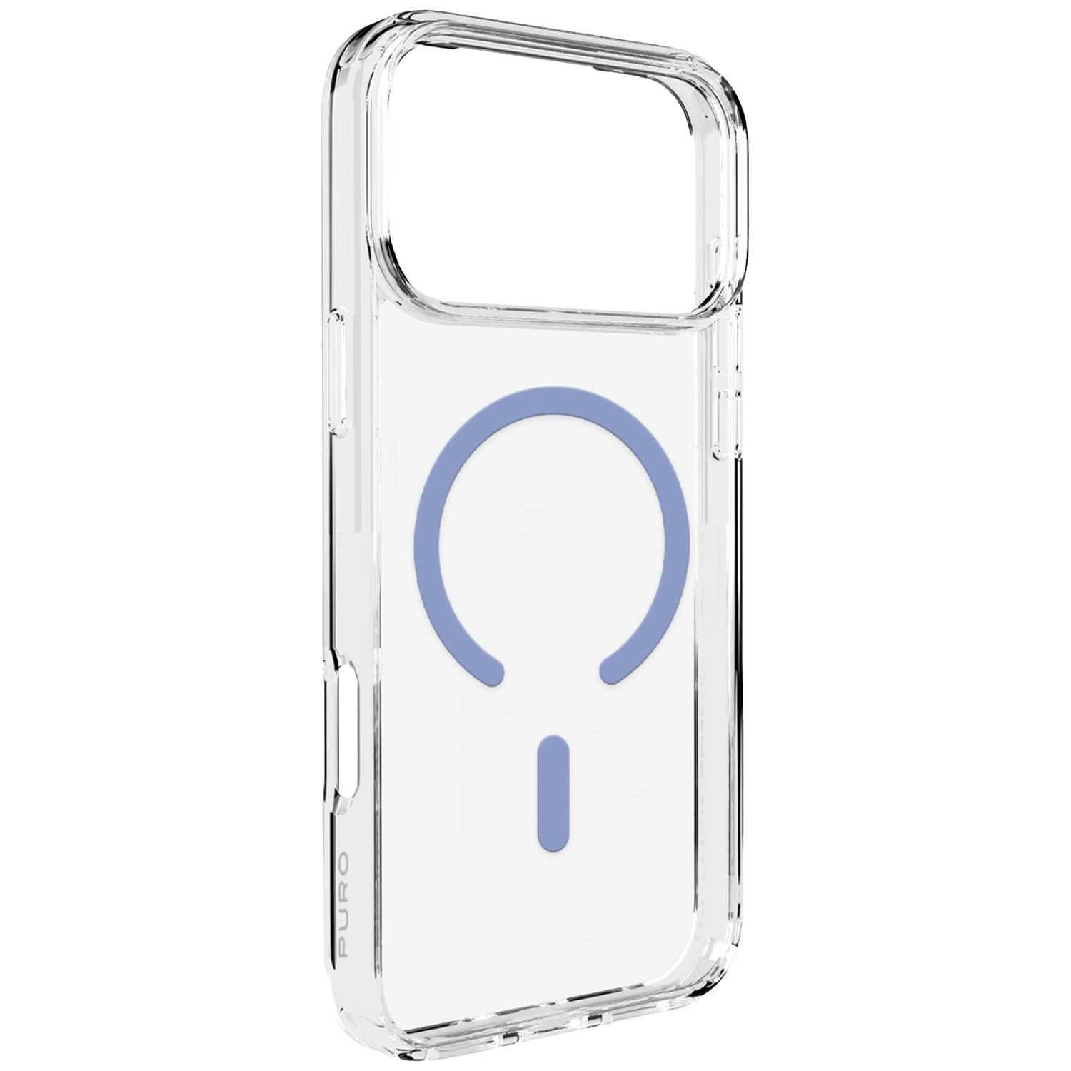 Puro Lite Mag Cover Telefoonhoesje Voor Apple Iphone 18 Pro Transparant/ Blauw