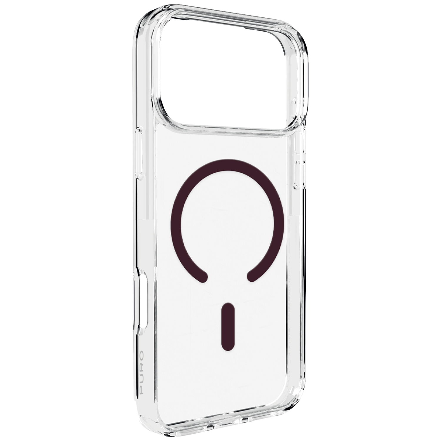 Puro Lite Mag Cover Telefoonhoesje Voor Apple Iphone 18 Pro Max Transparant/ Rood
