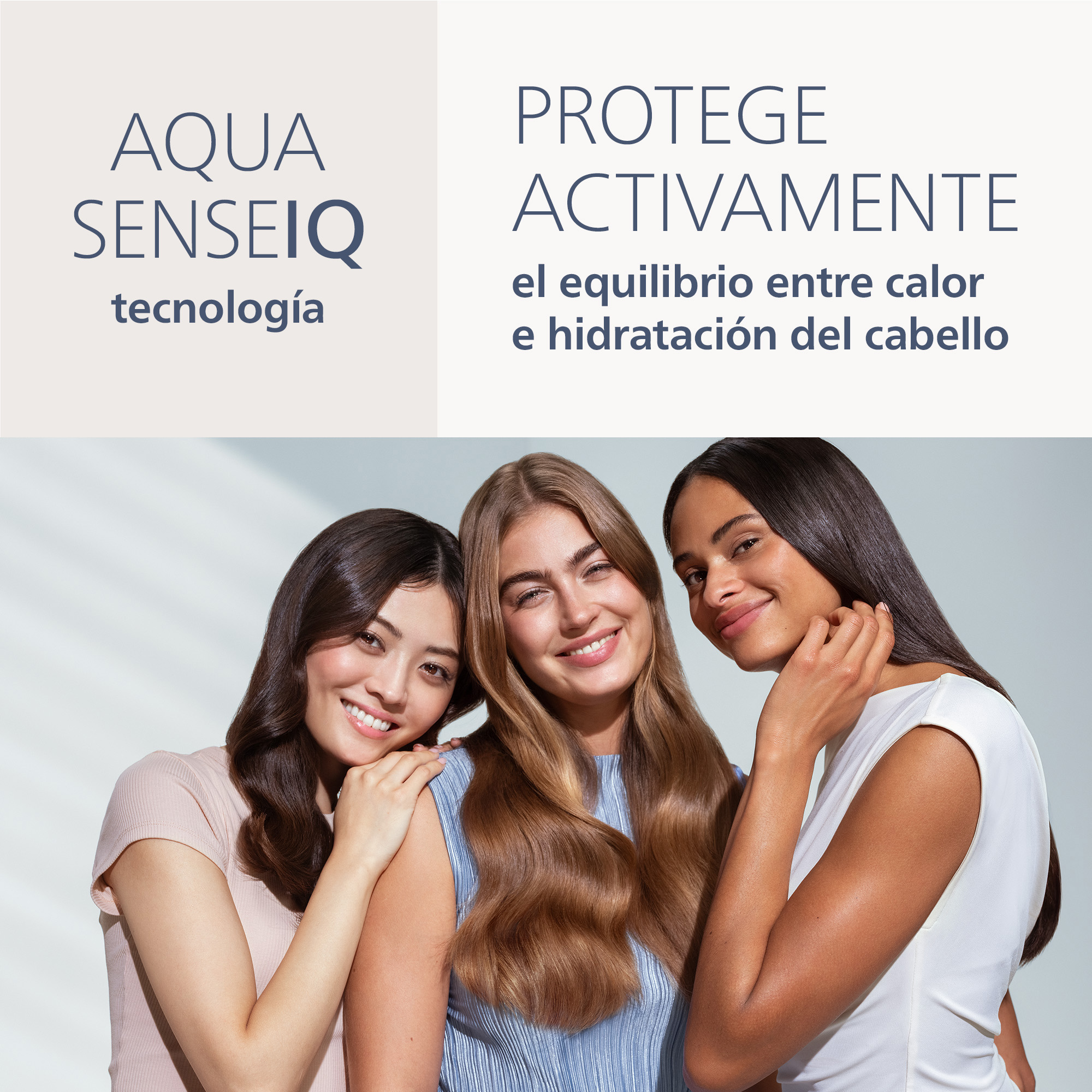 Secador - Philips Aqua Edition 9000 BHD956/10, 1400 W, 3 temperaturas, 3 velocidades, Aqua SenseIQ, alta velocidad, difusor, concentrador, azul oscuro